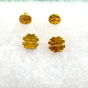 Tory Burch Logo Stud Earrings